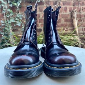 Dr. Martens 1460 Burgundy Smooth Leather Lace-Up Boots